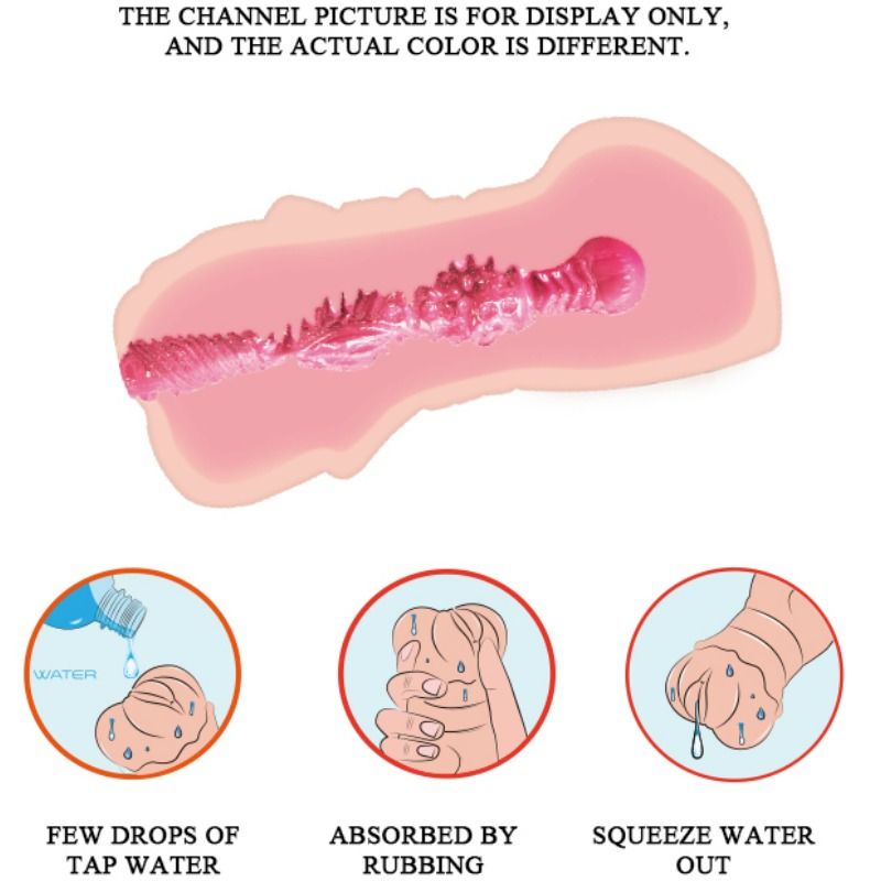 CRAZY BULL - VATTENHUDIG VAGINAMASTURBADOR MED VIBRERANDE KULA