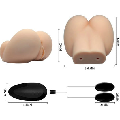 Crazy Bull - Realistinen vagina ja peräaukko värinäasennolla 6