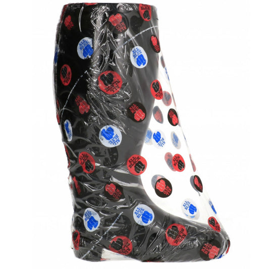 KOKONAAN MUSTA - JÄTTILÄISKOKOINEN PEHMEÄ FISTING-SAAPAS 31 CM