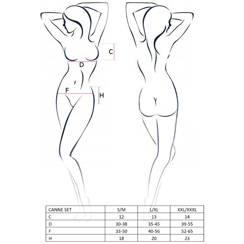 PASSION - NAISTEN CANNE-SETTI MUSTA KOKO L/XL