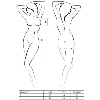 PASSION - NAISTEN SAYLA-SETTI MUSTA KOKO L/XL