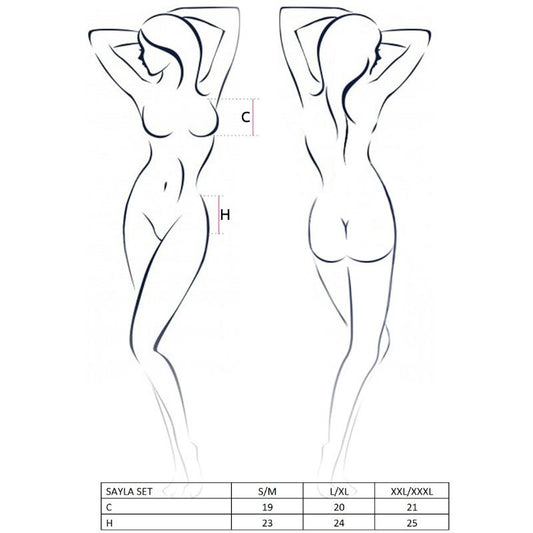 PASSION - NAISTEN SAYLA-SETTI MUSTA KOKO L/XL