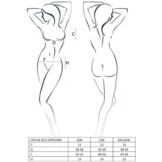 PASSION - NAISTEN OFELIA-SETTI KOKO L/XL