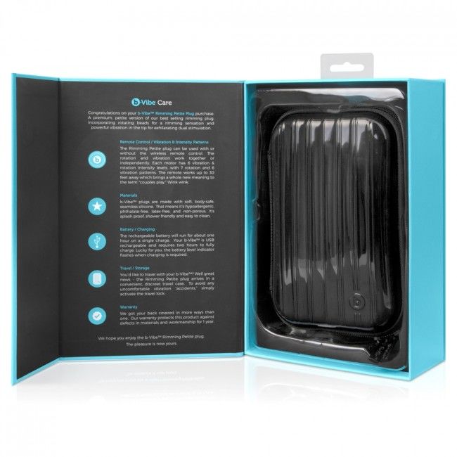 B-VIBE - RIMMING KAUKOSÄÄDINTÄINEN ANAALITULPPA PETITE BLACK