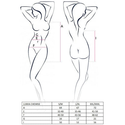 PASSION - NAISTEN LUMIA-TOPPU MUSTA KOKO L/XL