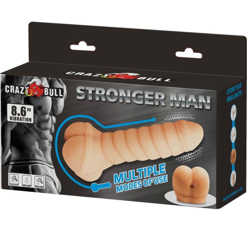CRAZY BULL - MONIKÄYTTÖINEN PENIS 21,8 CM