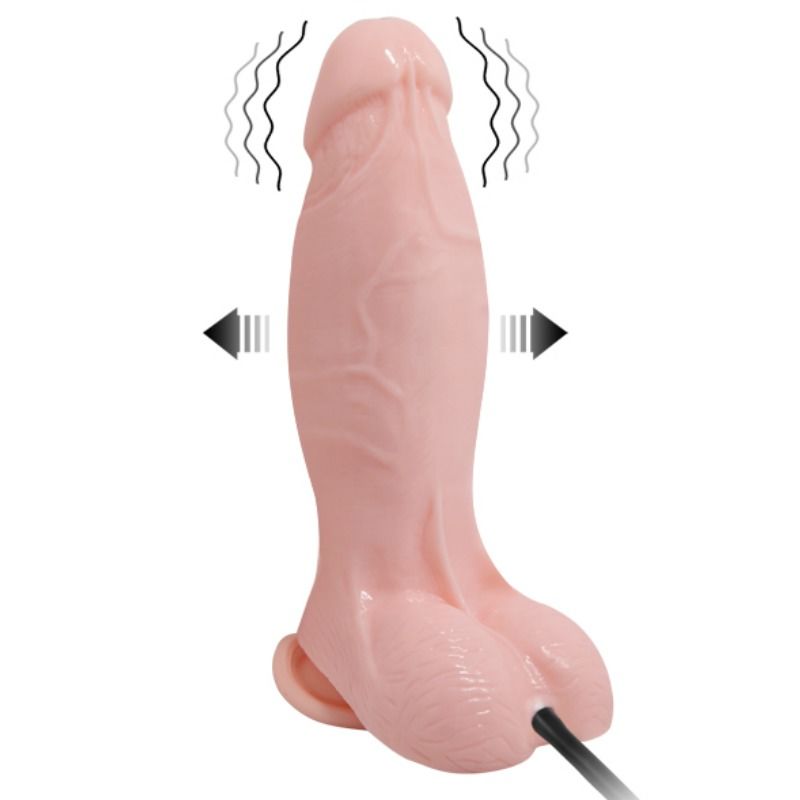 BAILE - REALISTINEN VÄRISEVÄ JA TÄYTTÖMÄSTI TÄYTETTÄVÄ DILDO 18,8 CM