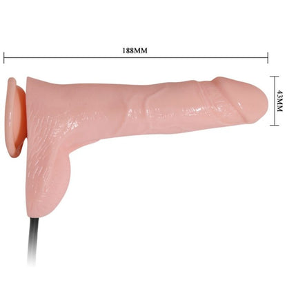 BAILE - REALISTINEN VÄRISEVÄ JA TÄYTTÖMÄSTI TÄYTETTÄVÄ DILDO 18,8 CM