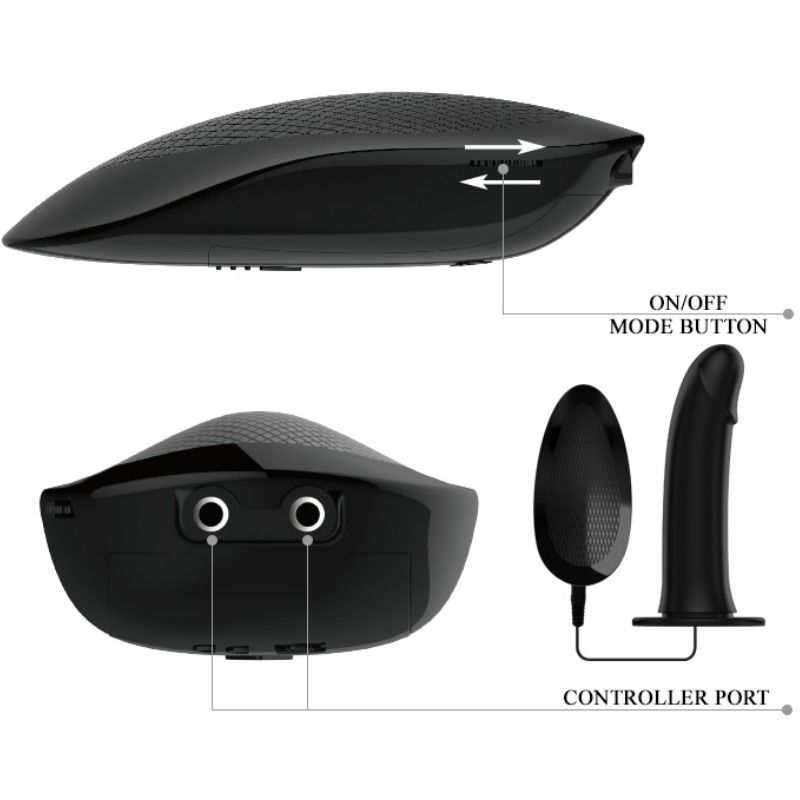 Pretty Love - Marvin Strap-on värinällä ja ontolla dildolla