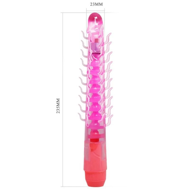 BAILE - FLEXI VIBE SENSUAL SPINE TAIVUTETTAVA VÄRÄHTELYDILDO LILAA 23,5 CM