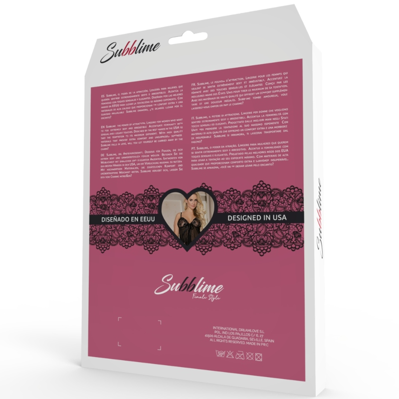 SUBBLIME - PÄÄLLINEN SUKKAHOLKKI VAALEANPUNAISILLA RUSETTEILLA L/XL