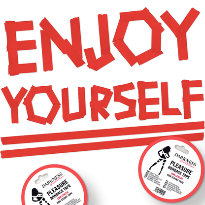 DARKNESS - TAHMATTOMA PUNAINEN SIDONTATEIPPI 15 M