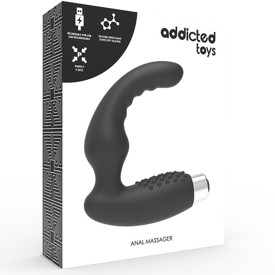 ADDICTED TOYS - LADATTAVA ETURAUHASVIBRAATORI MALLI 2 - MUSTA