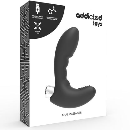 ADDICTED TOYS - LADATTAVA ETURAUHASVIBRAATORI MALLI 4 - MUSTA