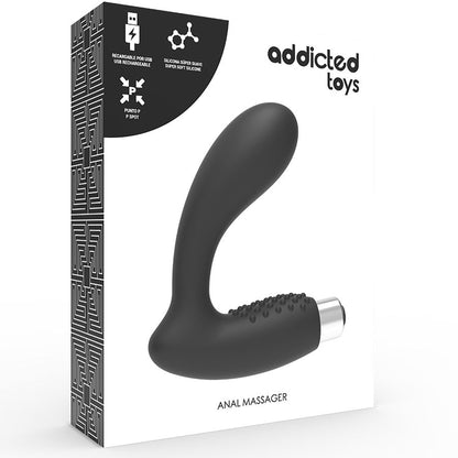 ADDICTED TOYS - ETURAUHASVIBRAATORI LADATTAVA MALLI 5 - MUSTA