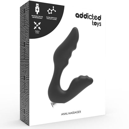 ADDICTED TOYS - ETURAUHASVIBRAATORI LADATTAVA MALLI 6 - MUSTA