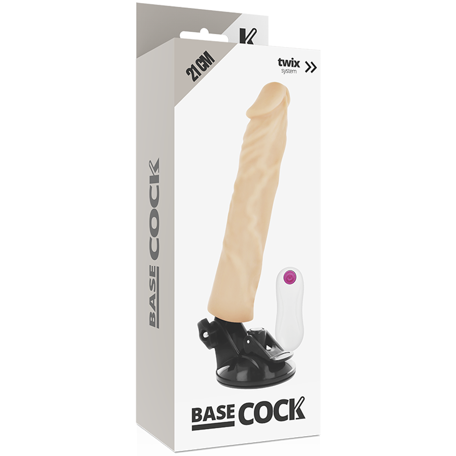 BASKUK - REALISTISK VIBRATOR FJÄRRKONTROLL KÖTT 21 CM -O- 4 CM