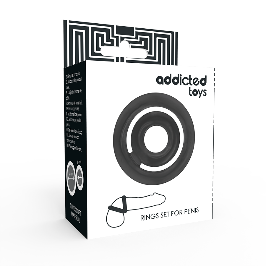 BEROENDE LEKSAKER - POTENZ- C-RING PENIS SVART