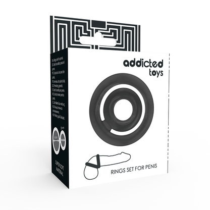 BEROENDE LEKSAKER - POTENZ- C-RING PENIS SVART