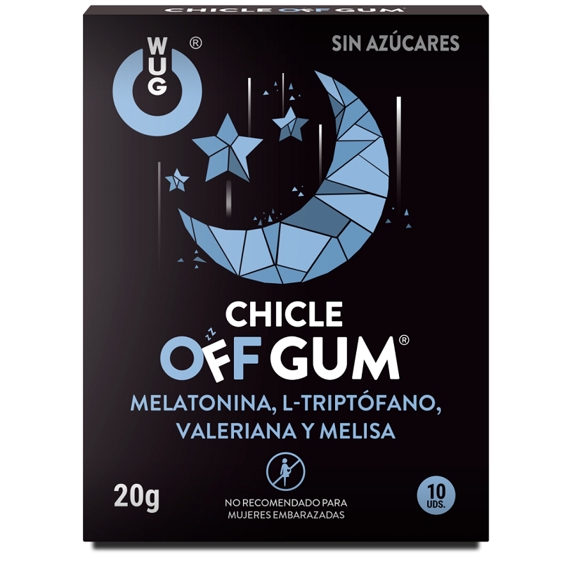 WUG GUM - AV VALERIANA, TRYPTOFAN, CITRONMELISS OCH MELATONIN 10 ENHETER