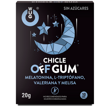 WUG GUM - AV VALERIANA, TRYPTOFAN, CITRONMELISS OCH MELATONIN 10 ENHETER