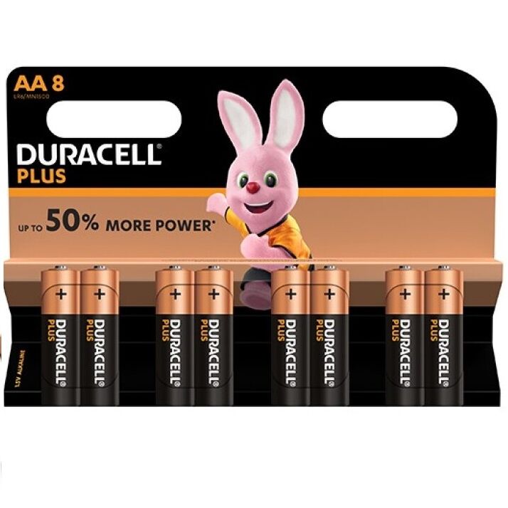 DURACELL PLUS POWER -paristot AA LR6 8 kpl
