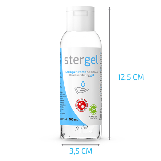 STERGEL - HYDROALKOHOLISET KÄSIDENSIIPIGEELIT ALOE VERA 100ML 