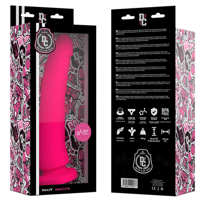 DELTA CLUB - LELUT VAALEANPUNAINEN DILDO LÄÄKETIETEELLINEN SILIKONI 23 CM -O- 4,5 CM