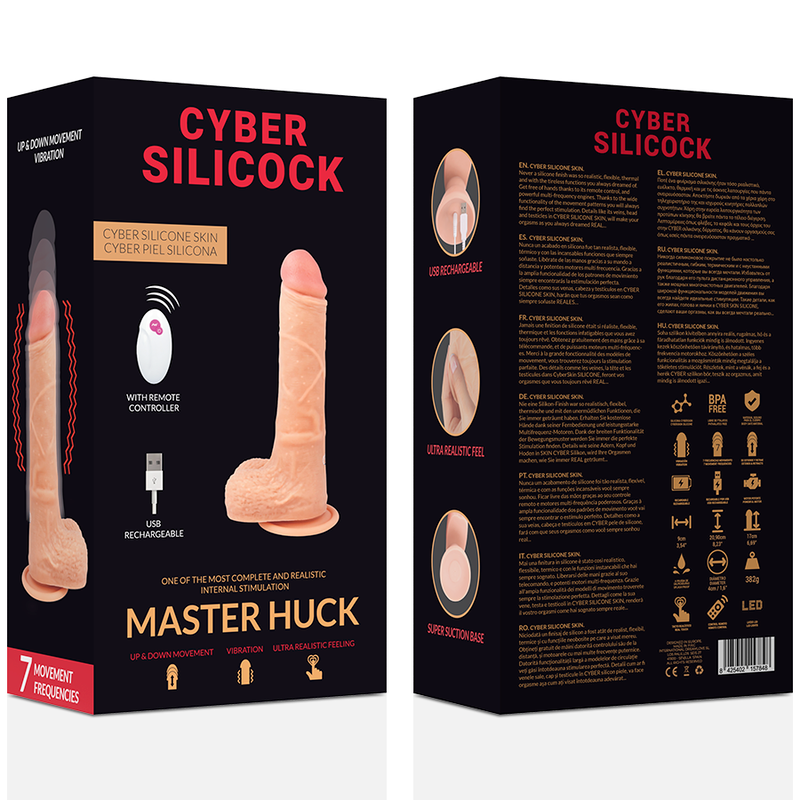 CYBER SILICOCK - KAUKOSÄÄDIN REALISTINEN MASTER HUCK 20,9 CM -O- 4 CM