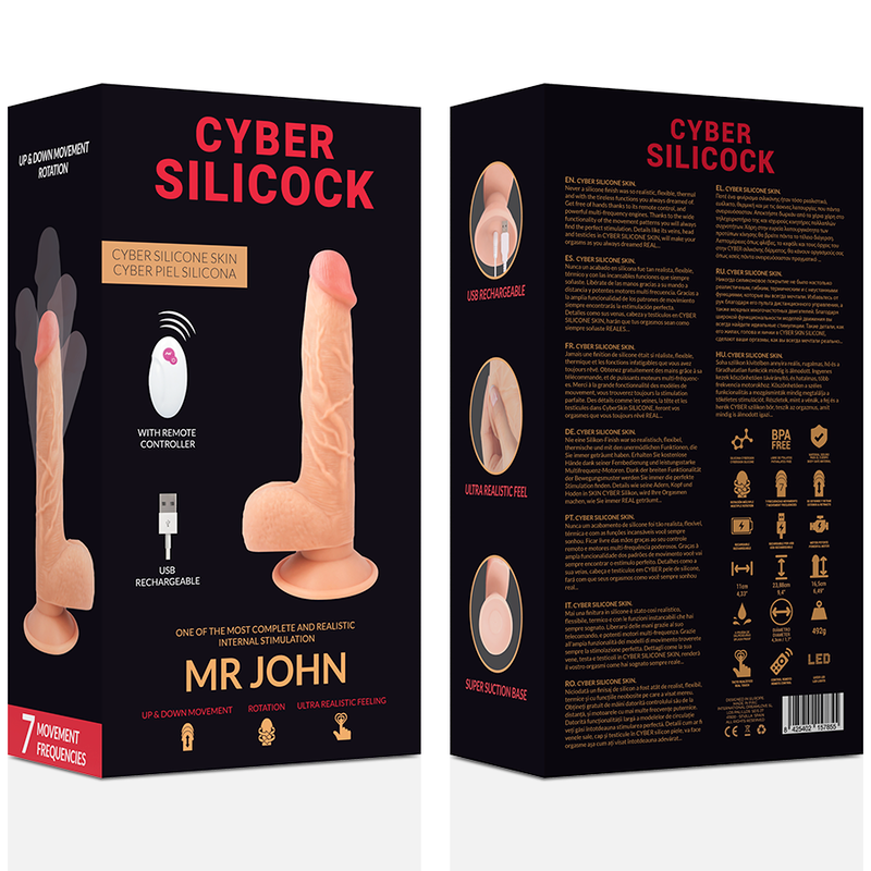 CYBER SILICOCK - REALISTINEN KAUKO-OHJAIN MR JOHN 23,88 CM -O- 4,3 CM