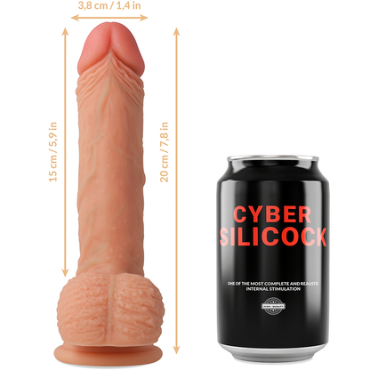 CYBER SILICOCK - STRAP-ON FREEMAN FLYTANDE SILIKON MED 3 RINGAR GRATIS 20 CM -O- 3,8 CM