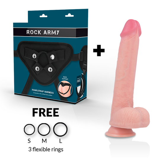 ROCKARMY - ARN S + NESTEMÄISESTÄ SILIKONISTA VALMISTETTU DILDO PREMIUM KINGCOBRA 24 CM -O- 4,77 CM