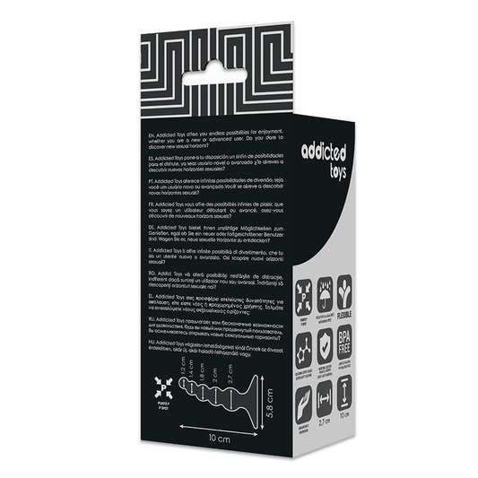 ADDICTED TOYS - ANAALINEN SEKSUAALITULPPA 10 CM MUSTA
