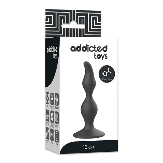 ADDICTED TOYS - ANAALINEN SEKSUAALITULPPA 12 CM MUSTA