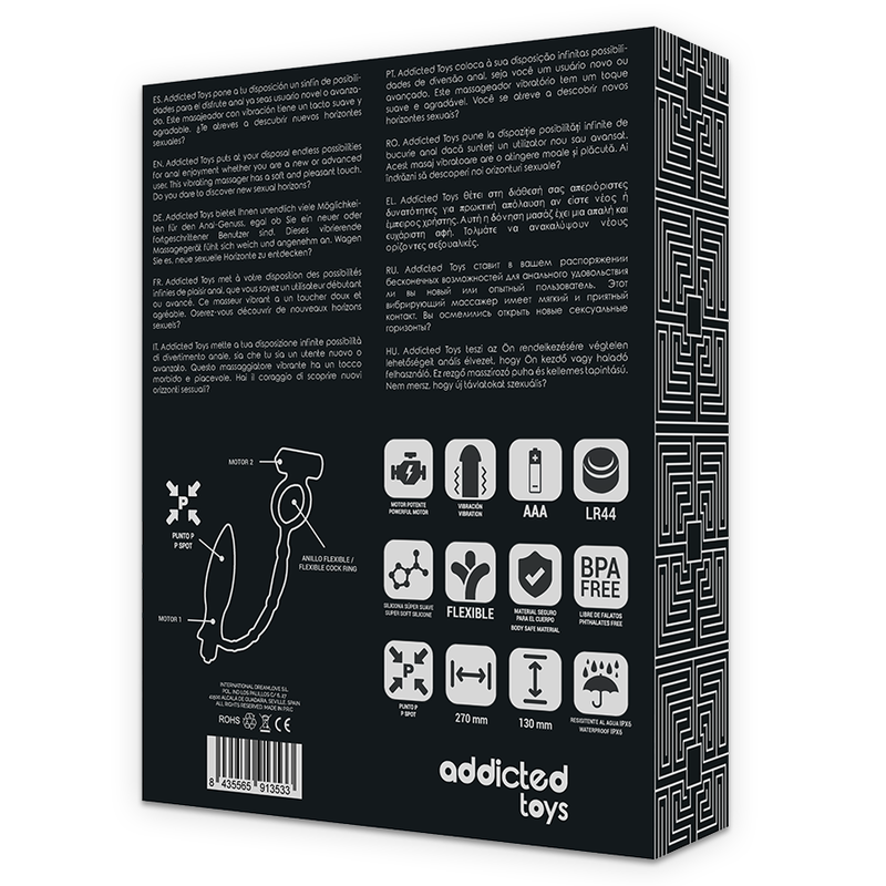 ADDICTED TOYS - ANAALITULPPA VÄRIMÄISELLÄ RENKAALLA