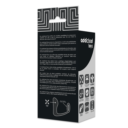 ADDICTED TOYS - ANAALITULPPA MUSTALLA SILIKONIRENKAALLA