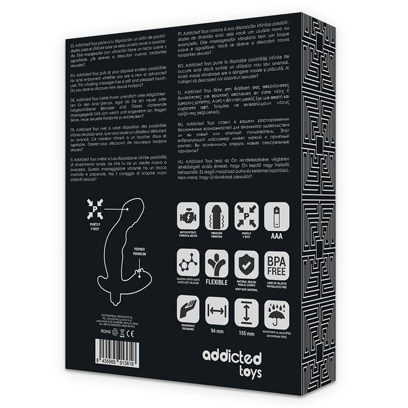 BEROENDE LEKSAKER - ANALSTIMULATOR AV PROSTATA, REALISTISK SILIKON, P-SPOT VIBE